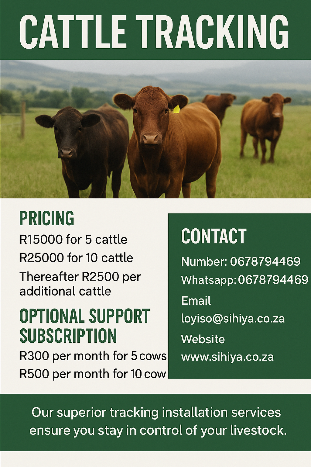 Cattle Tracking Brochure